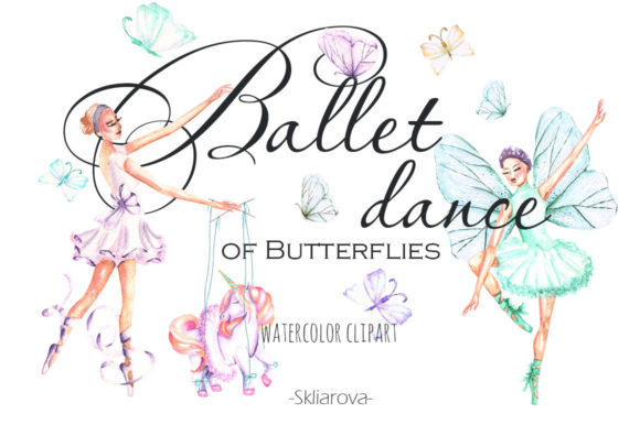 Ballet Watercolor Clipart and Illustrations