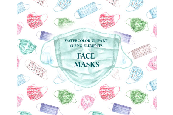 Face Masks Watercolor Clipart: Covid-19 Illustrations Review