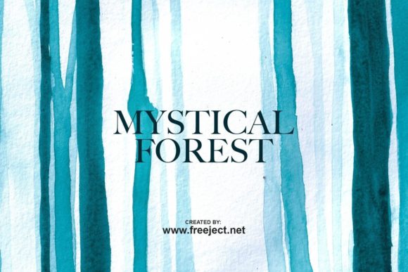Mystical Forest Watercolor Painting and Illustrations