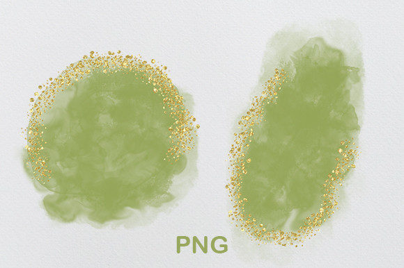 Watercolor Brush Strokes with Glitter Illustrations Review