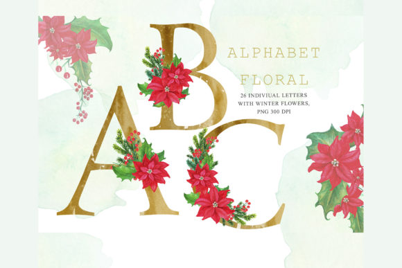 Watercolor Numbers and Letters: Illustrations for Branding