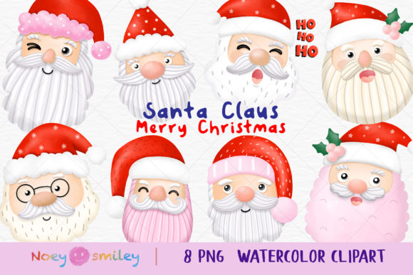 Watercolor Santa Clipart: Xmas PNG Illustrations Review