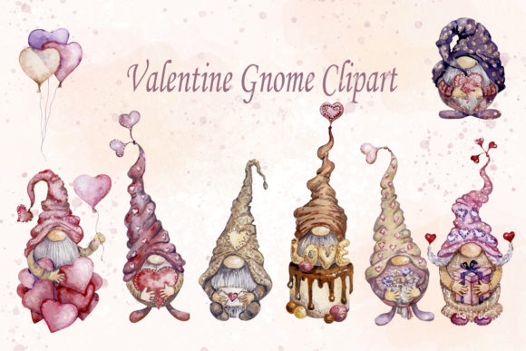 Watercolor Valentines Gnome Clipart Png Review