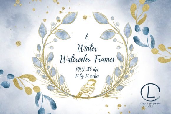 Watercolor Winter Floral Frames: Perfect Illustrations